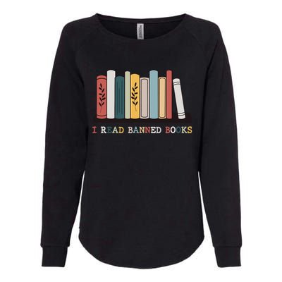 I Read Banned Books Week Librarian Reader Nerd Womens California Wash Sweatshirt