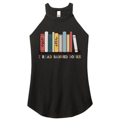 I Read Banned Books Week Librarian Reader Nerd Women's Perfect Tri Rocker Tank