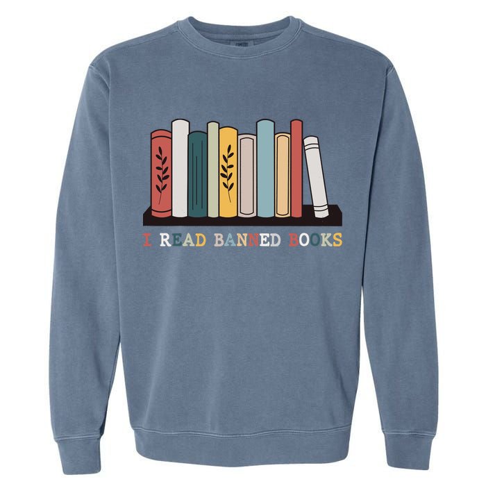 I Read Banned Books Week Librarian Reader Nerd Garment-Dyed Sweatshirt