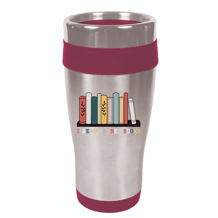 I Read Banned Books Week Librarian Reader Nerd 16oz Travel Tumbler