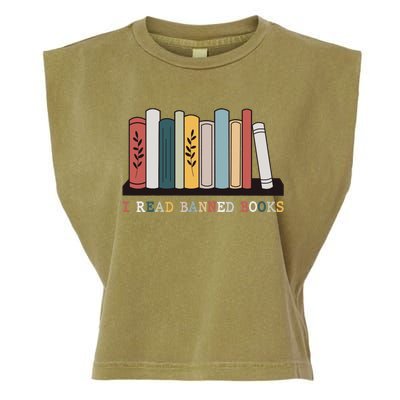 I Read Banned Books Week Librarian Reader Nerd Garment-Dyed Women's Muscle Tee