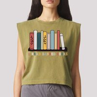 I Read Banned Books Week Librarian Reader Nerd Garment-Dyed Women's Muscle Tee