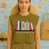 I Read Banned Books Week Librarian Reader Nerd Garment-Dyed Women's Muscle Tee