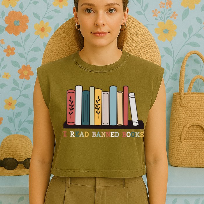 I Read Banned Books Week Librarian Reader Nerd Garment-Dyed Women's Muscle Tee