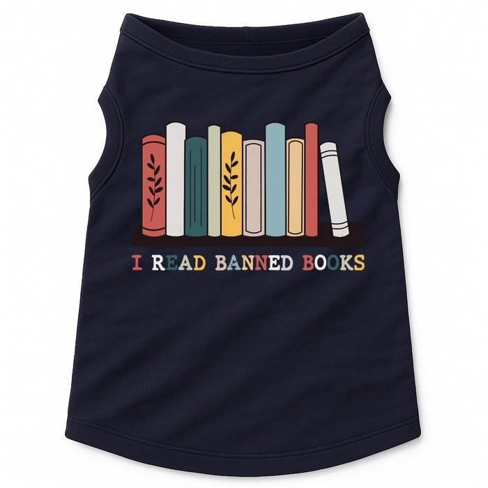 I Read Banned Books Week Librarian Reader Nerd Doggie Tank