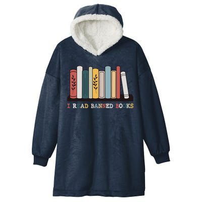 I Read Banned Books Week Librarian Reader Nerd Hooded Wearable Blanket