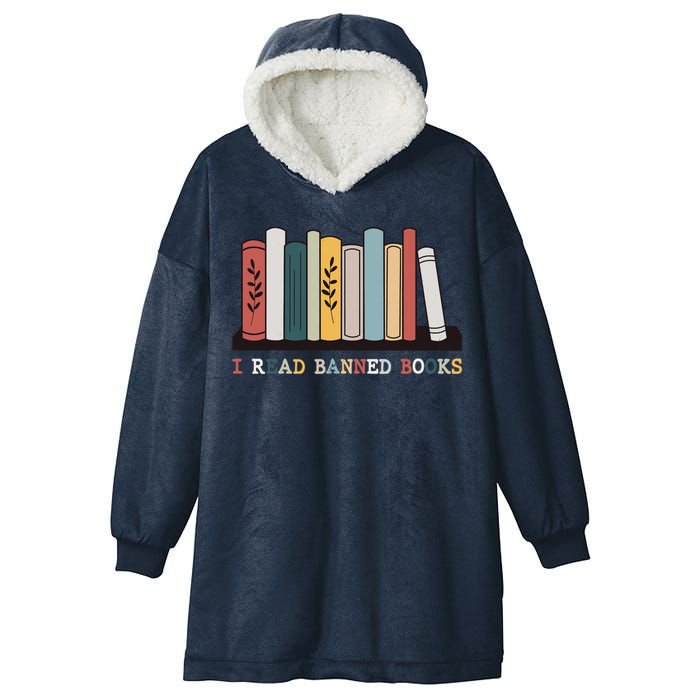 I Read Banned Books Week Librarian Reader Nerd Hooded Wearable Blanket