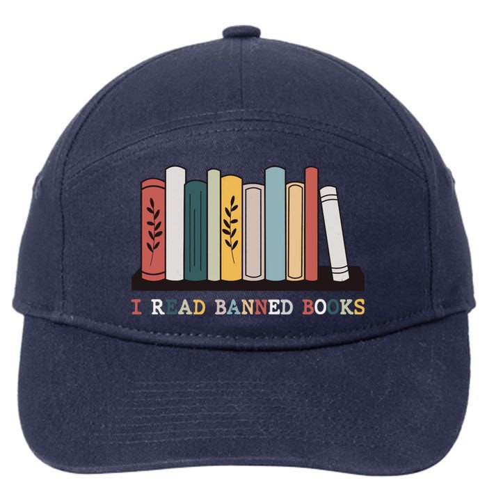 I Read Banned Books Week Librarian Reader Nerd 7-Panel Snapback Hat