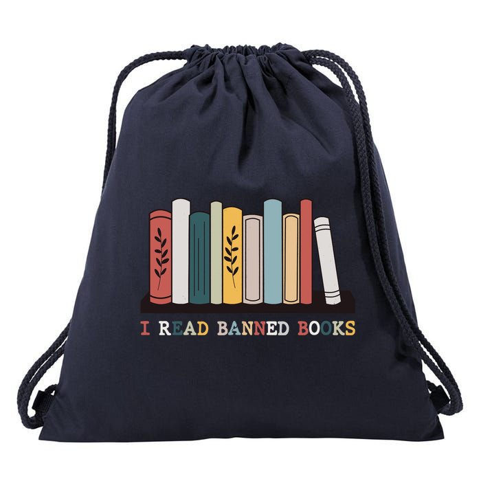 I Read Banned Books Week Librarian Reader Nerd Drawstring Bag