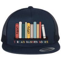 I Read Banned Books Week Librarian Reader Nerd Flat Bill Trucker Hat