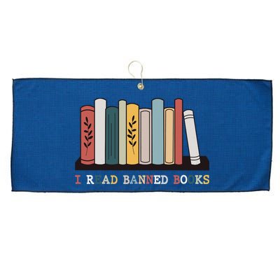 I Read Banned Books Week Librarian Reader Nerd Large Microfiber Waffle Golf Towel