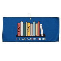 I Read Banned Books Week Librarian Reader Nerd Large Microfiber Waffle Golf Towel