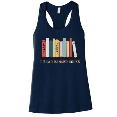 I Read Banned Books Week Librarian Reader Nerd Women's Racerback Tank