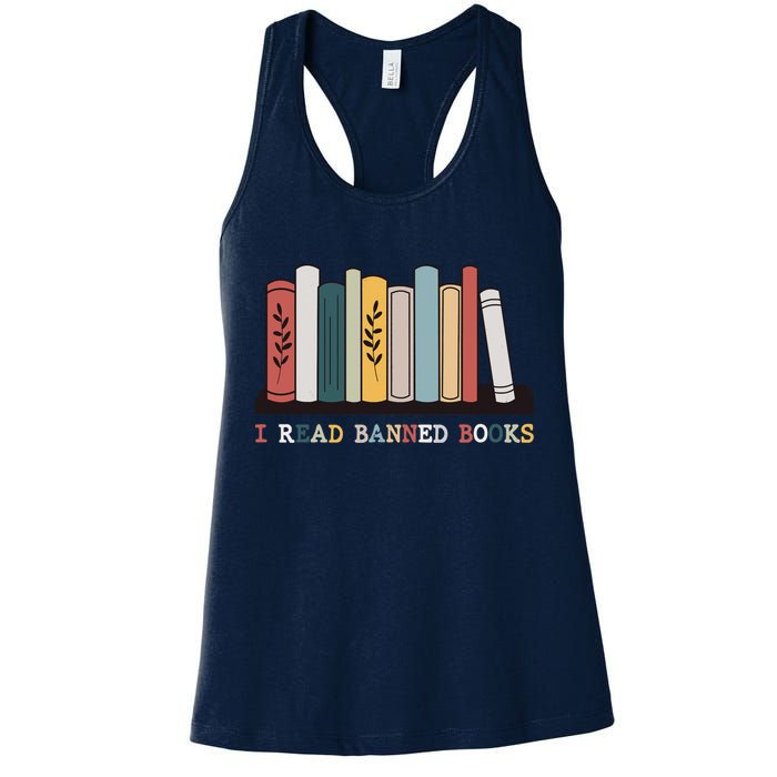 I Read Banned Books Week Librarian Reader Nerd Womens Tank Top