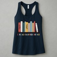 I Read Banned Books Week Librarian Reader Nerd Womens Tank Top