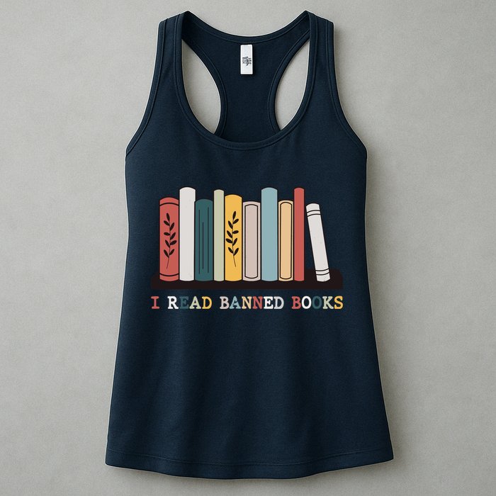 I Read Banned Books Week Librarian Reader Nerd Womens Tank Top