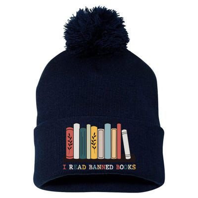 I Read Banned Books Week Librarian Reader Nerd Pom Pom 12in Knit Beanie