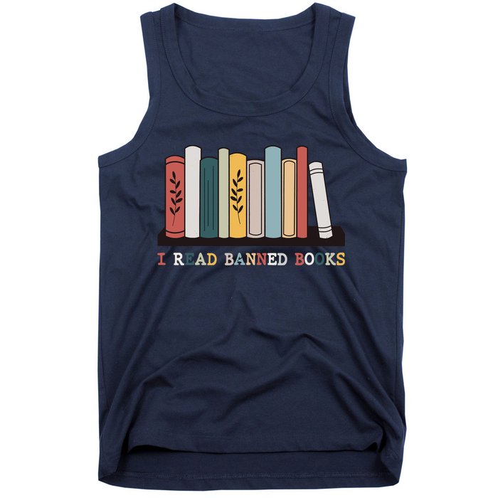 I Read Banned Books Week Librarian Reader Nerd Tank Top