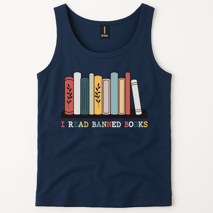 I Read Banned Books Week Librarian Reader Nerd Tank Top