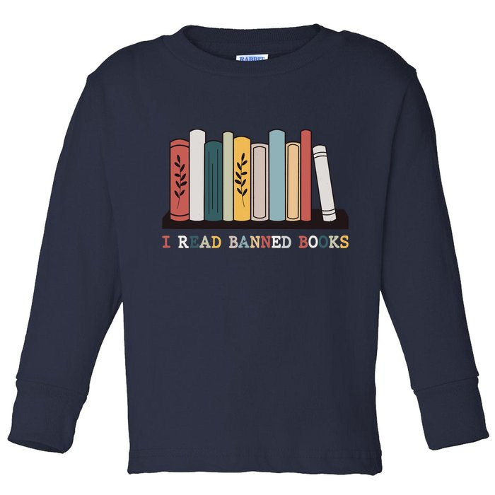 I Read Banned Books Week Librarian Reader Nerd Toddler Long Sleeve Shirt