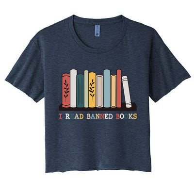 I Read Banned Books Week Librarian Reader Nerd Crop Top