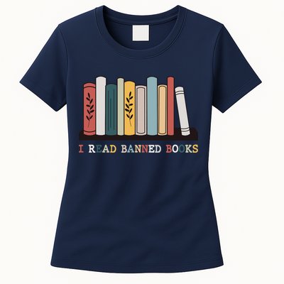 I Read Banned Books Week Librarian Reader Nerd Womens T-Shirt