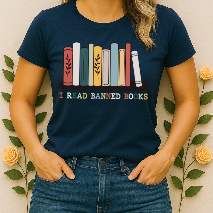 I Read Banned Books Week Librarian Reader Nerd Womens T-Shirt