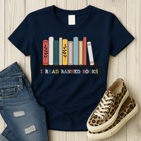 I Read Banned Books Week Librarian Reader Nerd Womens T-Shirt