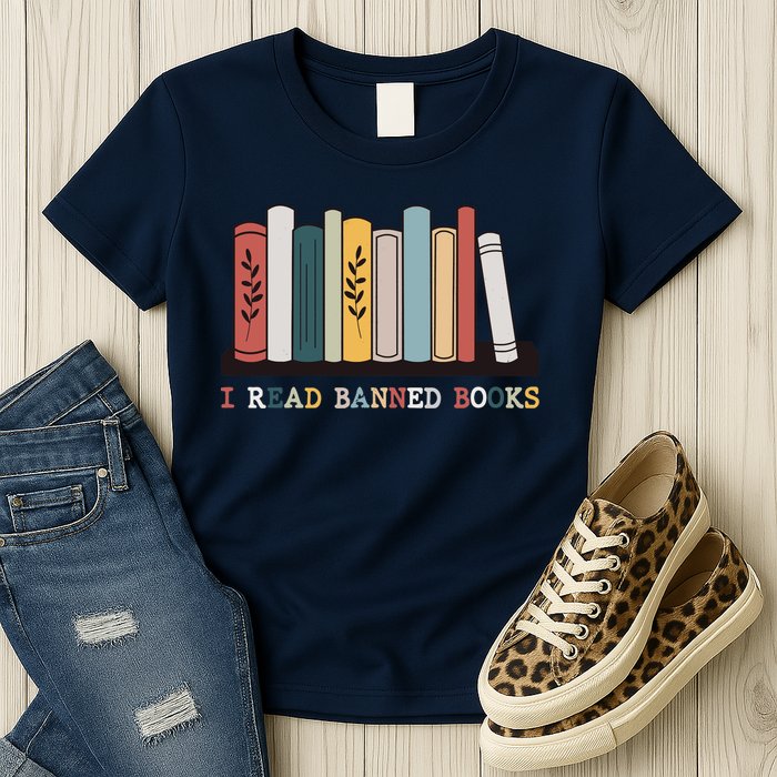 I Read Banned Books Week Librarian Reader Nerd Womens T-Shirt