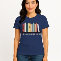I Read Banned Books Week Librarian Reader Nerd Womens T-Shirt