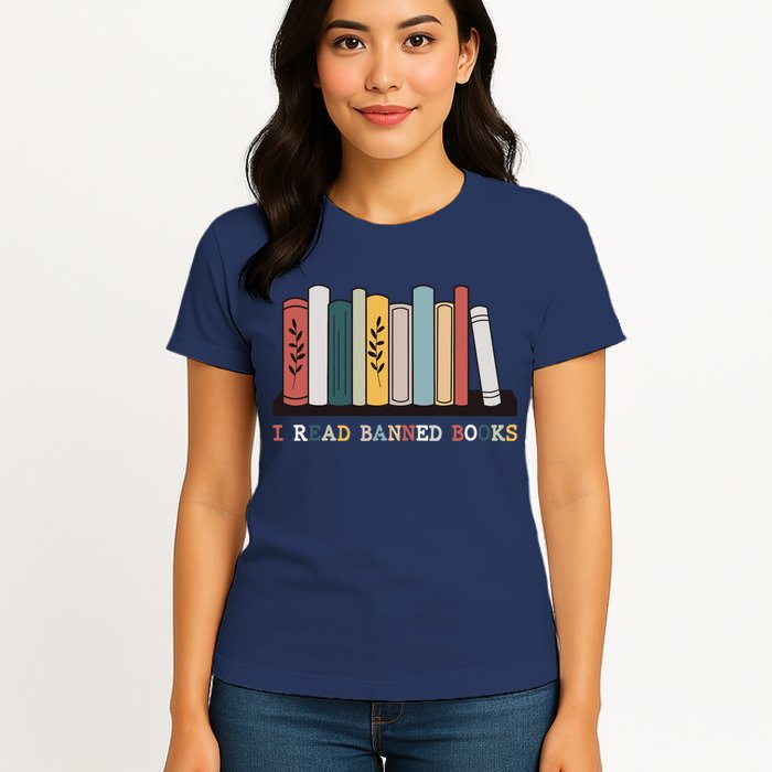 I Read Banned Books Week Librarian Reader Nerd Womens T-Shirt