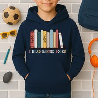 I Read Banned Books Week Librarian Reader Nerd Kids Hoodie