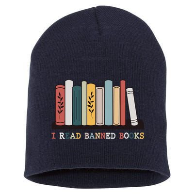 I Read Banned Books Week Librarian Reader Nerd Short Acrylic Beanie
