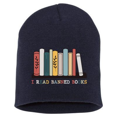 I Read Banned Books Week Librarian Reader Nerd Short Acrylic Beanie