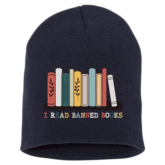 I Read Banned Books Week Librarian Reader Nerd Short Acrylic Beanie