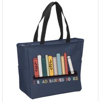 I Read Banned Books Week Librarian Reader Nerd Zip Tote Bag