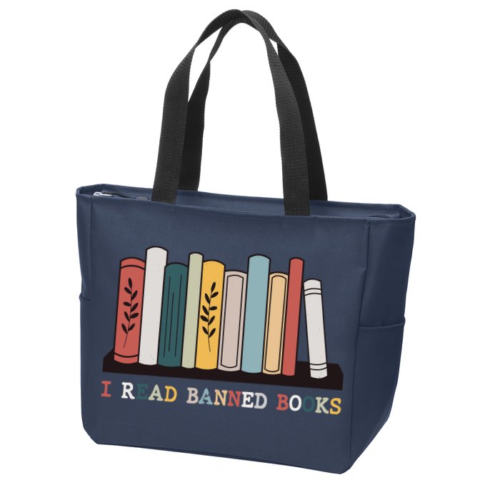 I Read Banned Books Week Librarian Reader Nerd Zip Tote Bag