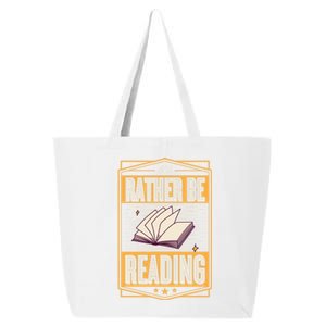 Id Rather Be Reading Book Literary Librarian Gift 25L Jumbo Tote