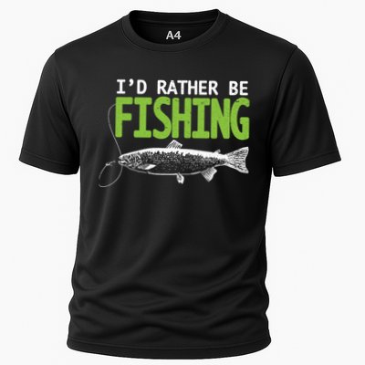I'd Rather Be Fishing Funny Gift Trout And Salmon Fishing Lovers Performance Shirt