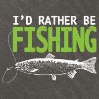 I'd Rather Be Fishing Funny Gift Trout And Salmon Fishing Lovers Cotton Canvas Backpack