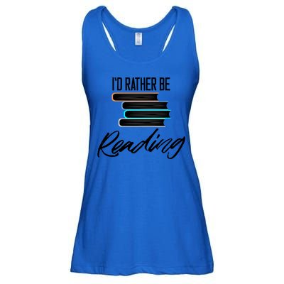 Id Rather Be Reading Book Lover Gift For Readers Cool Gift Ladies Essential Flowy Tank