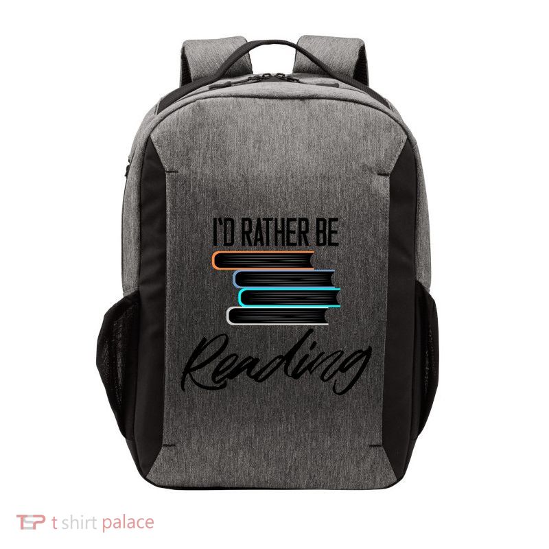 Id Rather Be Reading Book Lover Gift For Readers Cool Gift Vector Backpack