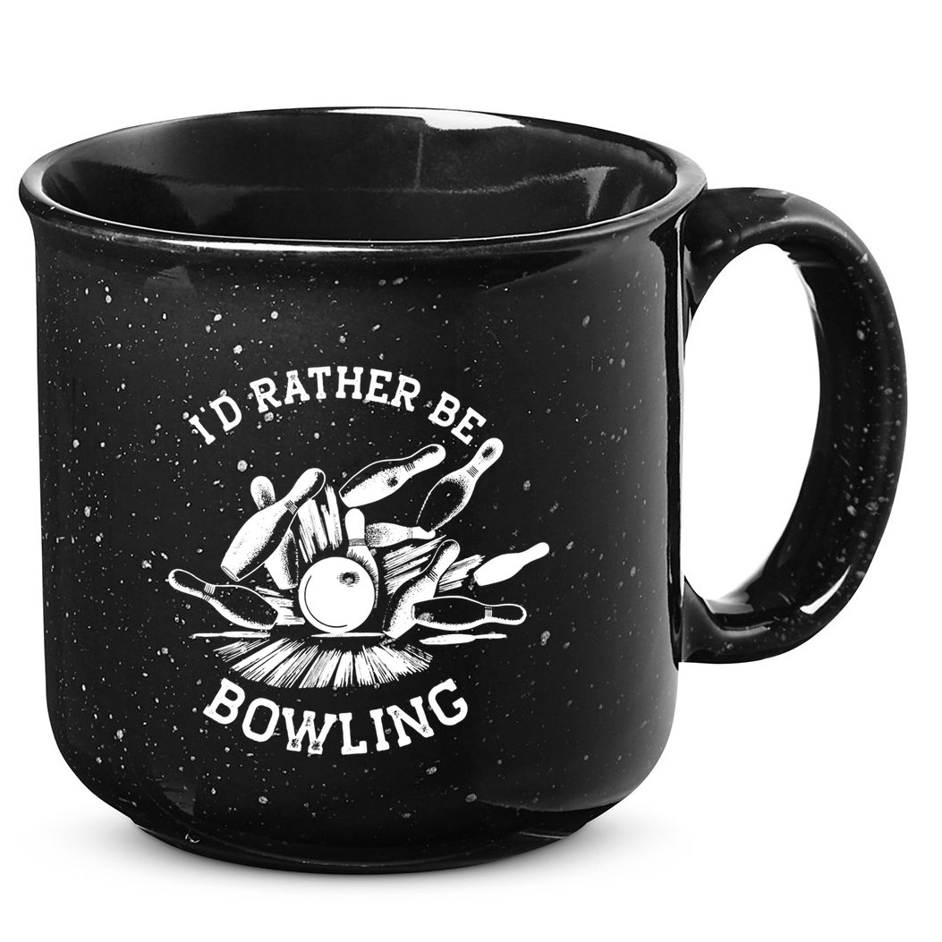 ID Rather Be Bowling Vintage 1950s Style For Bowling Cute Gift 15oz Campfire Ceramic Mug