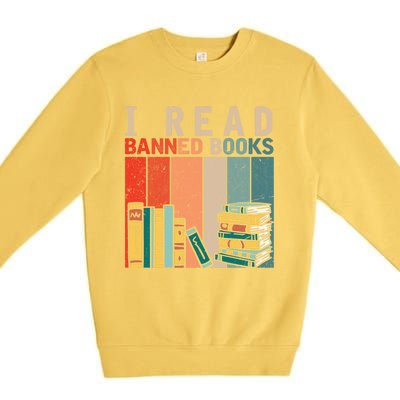 I Read Banned Books Reader Bookworm Gift Premium Crewneck Sweatshirt