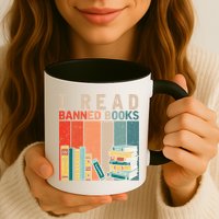 I Read Banned Books Reader Bookworm Gift Mug