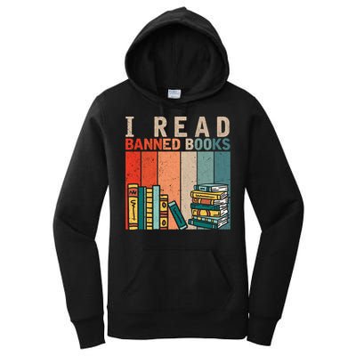 I Read Banned Books Reader Bookworm Gift Women's Pullover Hoodie