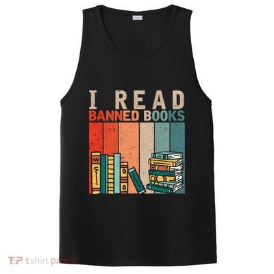 I Read Banned Books Reader Bookworm Gift PosiCharge Competitor Tank