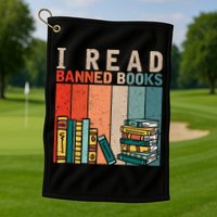 I Read Banned Books Reader Bookworm Gift Golf Towel