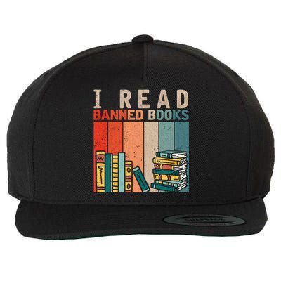 I Read Banned Books Reader Bookworm Gift Wool Snapback Cap