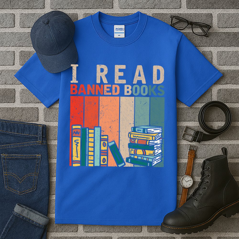 I Read Banned Books Reader Bookworm Gift Tall T-Shirt